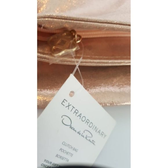 Oscar De Le Renta Shimmery Rose Gold Clutch - Picture 4 of 5
